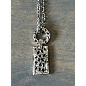 Park Lane Silver Tone Rhinestones Panther Design Necklace Pendant Missing 3 Rhin